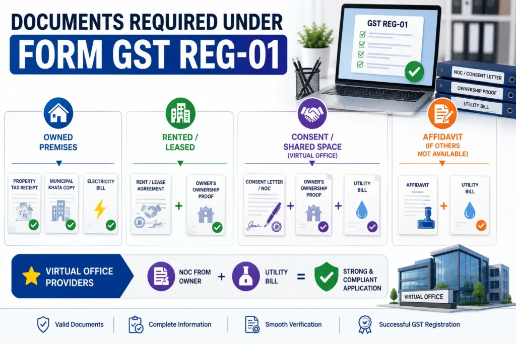 What Documents Are Required Under Form GST REG-01